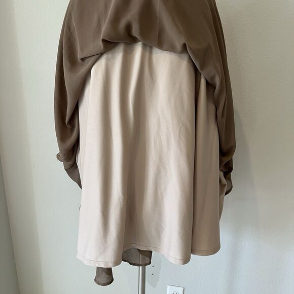 Show Me Your MuMu Faith Maxi Dress in Dune Chiffon size L Bridesmaid, Elegant - Picture 9 of 10